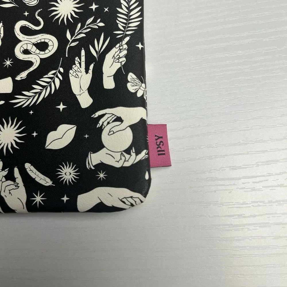 IPSY Glam Bag Pouch Bag October 2024 Halloween Bag Black and White Crystal Ball